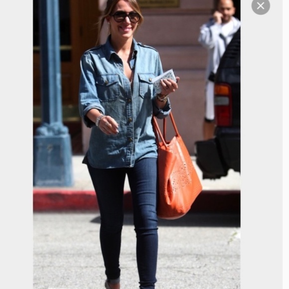 Current Elliot Sz 1 Denim Button Up Shirt - Picture 8 of 8